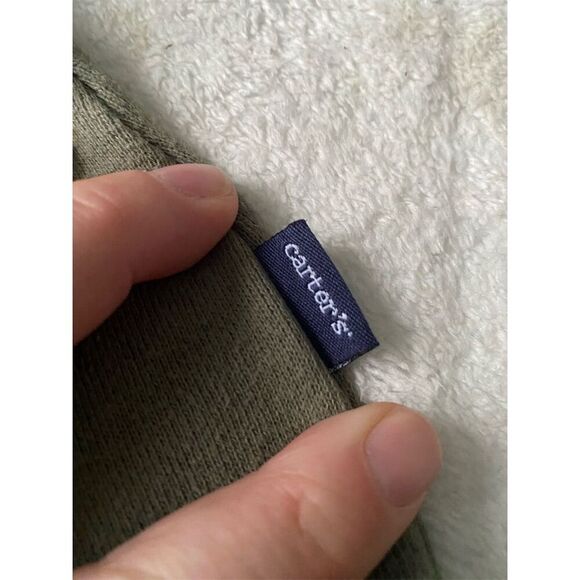 Carter's Baby Green Sweat Onesie Romper 6-9 Months Unisex - Picture 5 of 5